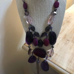 New Chico’s purple necklace